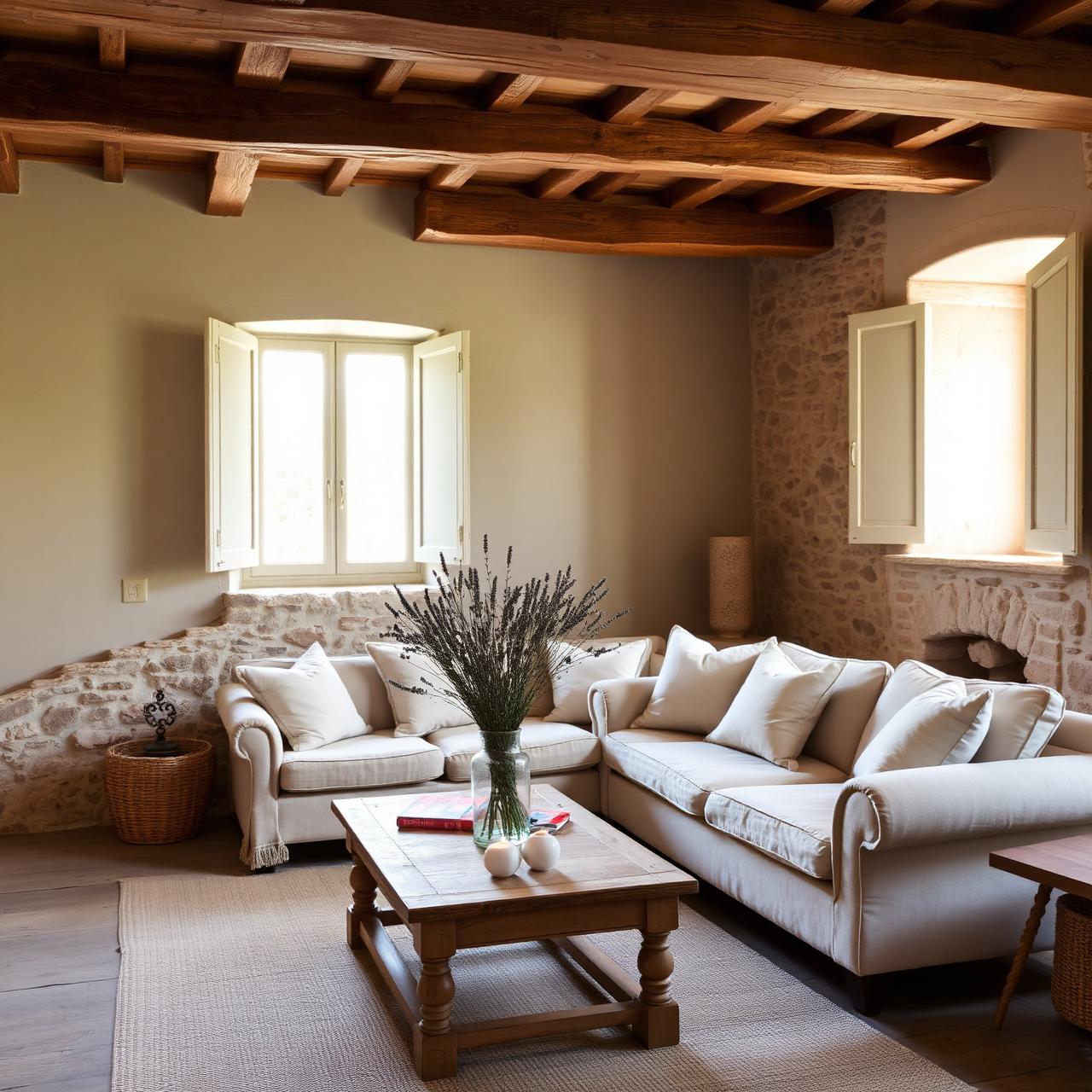 Intérieur cosy d'une maison de charme provençale